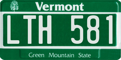 VT license plate LTH581