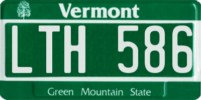 VT license plate LTH586