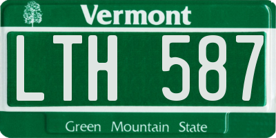 VT license plate LTH587