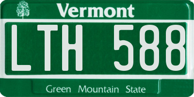VT license plate LTH588