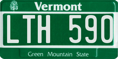 VT license plate LTH590