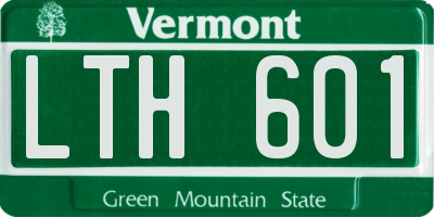 VT license plate LTH601