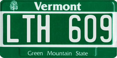 VT license plate LTH609