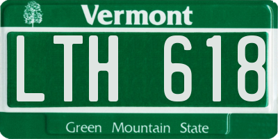 VT license plate LTH618