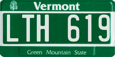 VT license plate LTH619