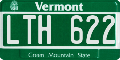 VT license plate LTH622