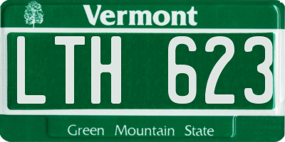 VT license plate LTH623