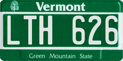 VT license plate LTH626