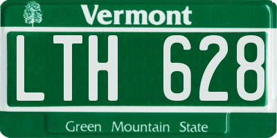 VT license plate LTH628