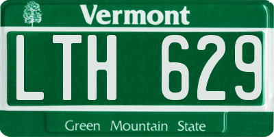 VT license plate LTH629