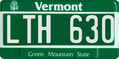 VT license plate LTH630