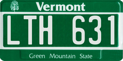 VT license plate LTH631