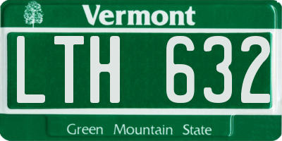 VT license plate LTH632