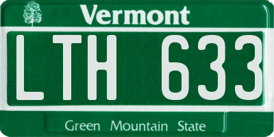 VT license plate LTH633