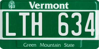 VT license plate LTH634