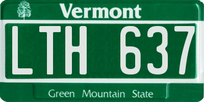 VT license plate LTH637