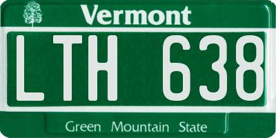 VT license plate LTH638