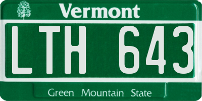 VT license plate LTH643