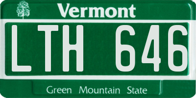 VT license plate LTH646