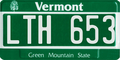 VT license plate LTH653