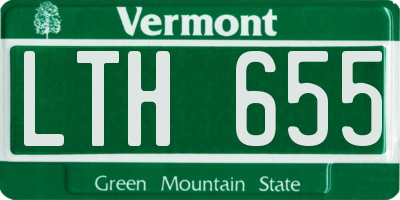 VT license plate LTH655