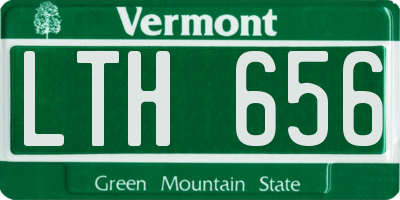 VT license plate LTH656
