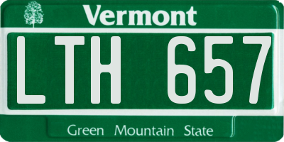 VT license plate LTH657