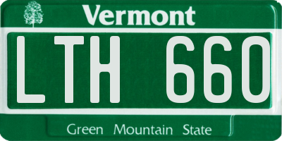 VT license plate LTH660