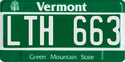 VT license plate LTH663