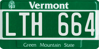 VT license plate LTH664