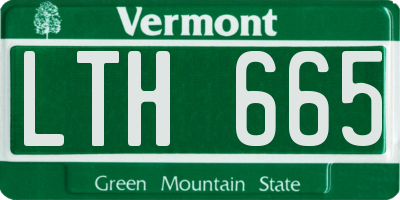 VT license plate LTH665