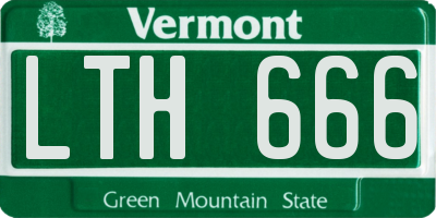 VT license plate LTH666