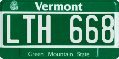 VT license plate LTH668