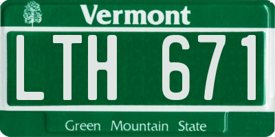 VT license plate LTH671