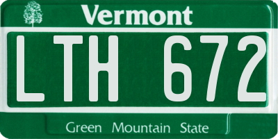 VT license plate LTH672