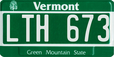 VT license plate LTH673