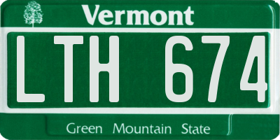 VT license plate LTH674