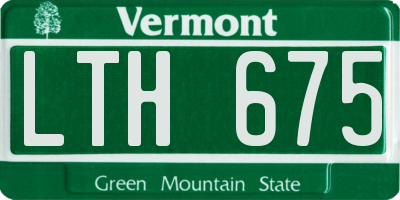 VT license plate LTH675