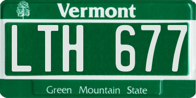 VT license plate LTH677