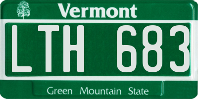 VT license plate LTH683