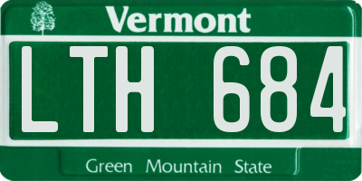 VT license plate LTH684