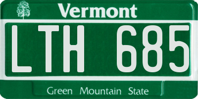 VT license plate LTH685