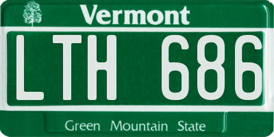 VT license plate LTH686