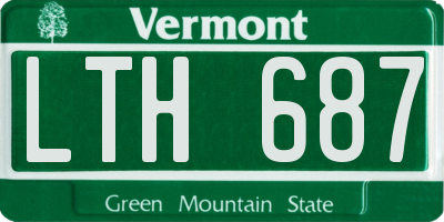 VT license plate LTH687