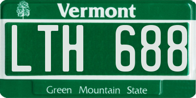 VT license plate LTH688