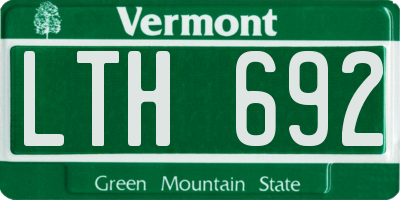 VT license plate LTH692