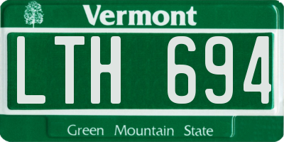 VT license plate LTH694