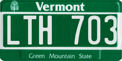 VT license plate LTH703