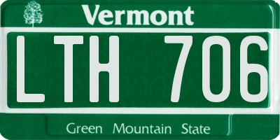 VT license plate LTH706