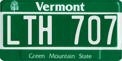 VT license plate LTH707